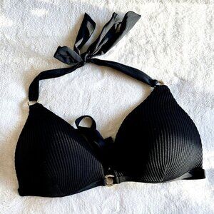 Primark Padded Triangle Black Bikini Top - Size: 8
